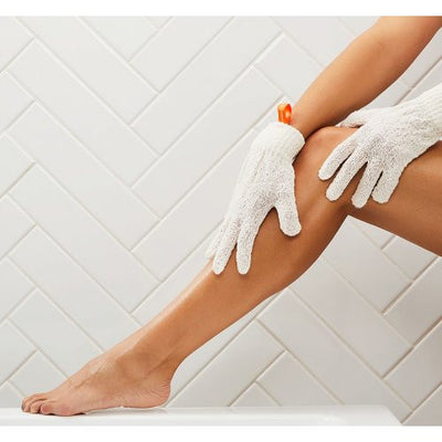 Cleanlogic Sustainable Exfoliating Body Gloves kūno pirštinės-kempinė