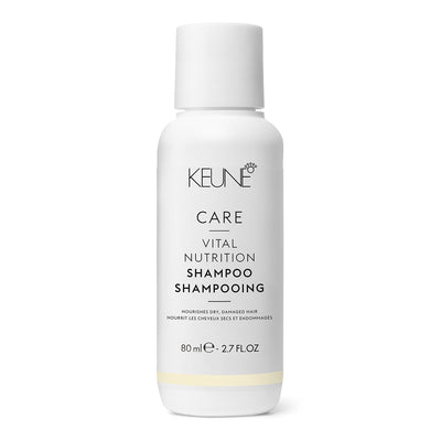 Keune CARE VITAL NUTRITION šampūnas sausiems, pažeistiems plaukams +dovana Previa plaukų priemonė