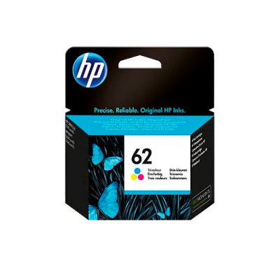 HP 62 Tri-Colour Ink Cartridge, 165 pages, for HP ENVY 5540, 5640, 7640, Officejet 5740