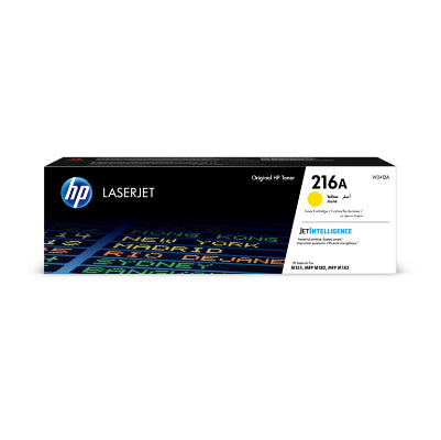 HP 216A Yellow Laser Toner Cartridge, 850 pages, for HP Color LaserJet Pro M182, M183