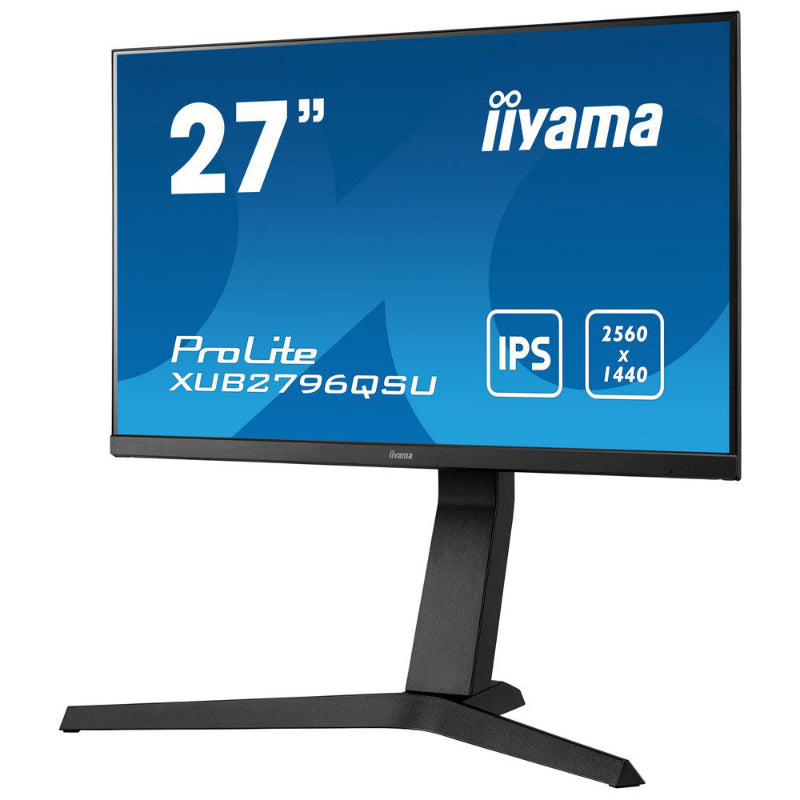 Iiyama ProLite XUB2796QSU-B5 WQHD 2560 x 1440 pixels - 1 ms (MPRT) - 16/9 format - IPS panel - 75 Hz - FreeSync - HDMI/DisplayPort - Pivot - Black