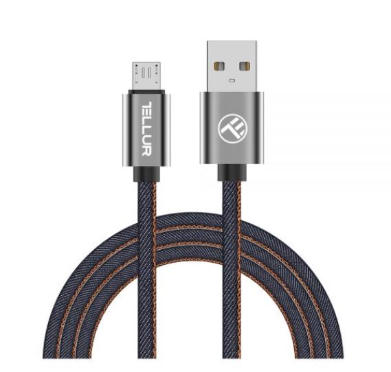 Tellur Data cable, USB to Micro USB, 1m denim