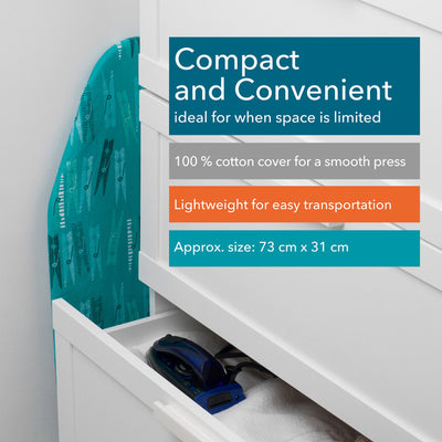 Beldray LA023735PEGFEU7 tabletop ironing board 73x31cm