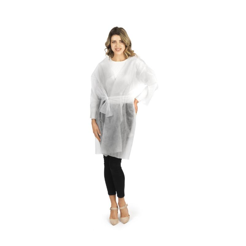 Disposable white kimonos, 10 pcs. LABOR PRO 