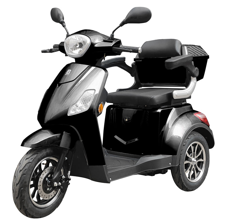 Elektrinis triratis motoroleris, BS997DS, juodas