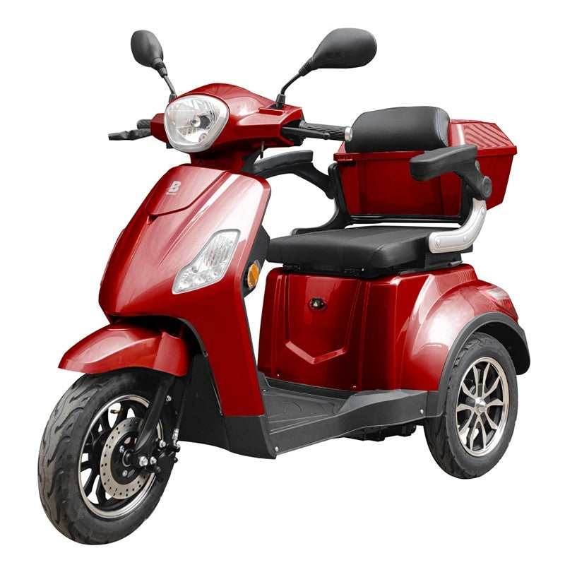 Elektrinis triratis motoroleris, BS998DS, raudonas