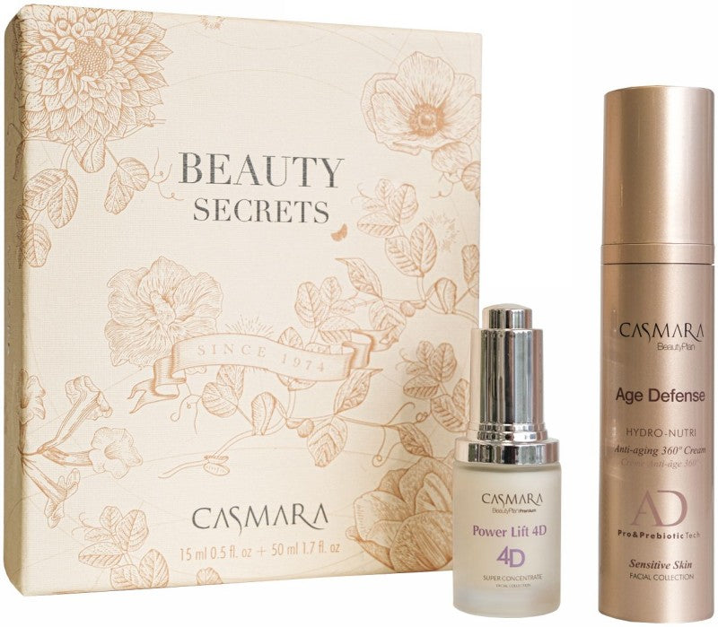 Veido priežiūros priemonių rinkinys Casmara Beauty Secret Box CASAL2461, rinkinį sudaro: koncentratas veido odai 15 ml, maitinamasis kremas veido odai 50 ml