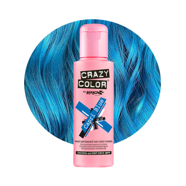 Hair dye Crazy Color Capri Blue COL002234, semi-permanent, no. 44, 100 ml