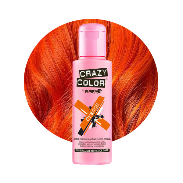 Plaukų dažai Crazy Color Orange COL002250, pusiau ilgalaikiai,  nr. 60, 100 ml