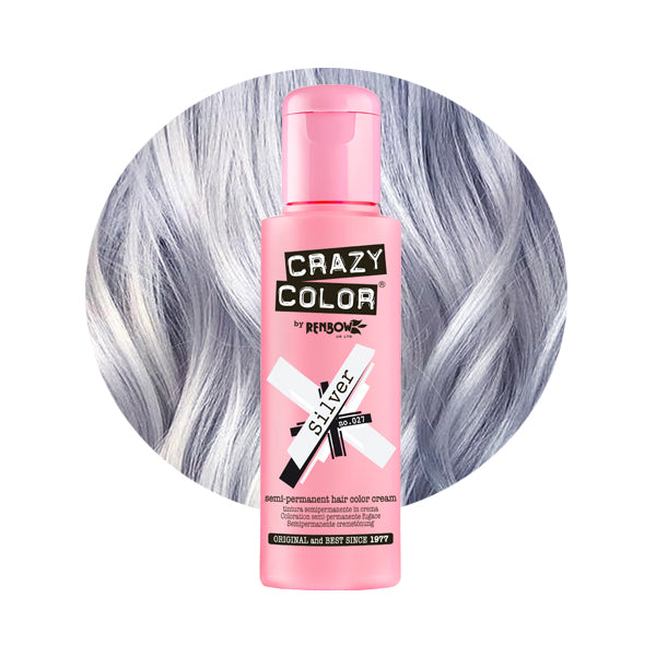 Hair dye Crazy Color Silver COL002270, semi-permanent, no. 027, 100 ml