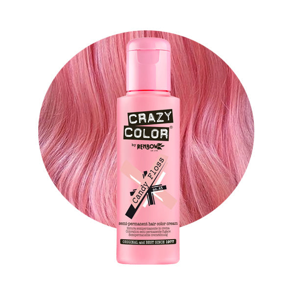 Plaukų dažai Crazy Color Candy Floss COL002282, pusiau ilgalaikiai, nr. 65, 100 ml