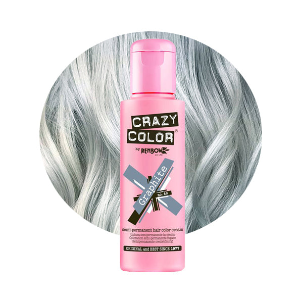 Краска для волос Crazy Color Graphite COL002285, полуперманентная, арт. 69, 100 мл