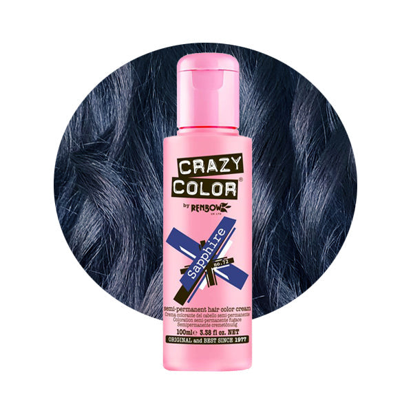 Hair dye Crazy Color Sapphire COL002288, semi-permanent, no. 72, 100 ml