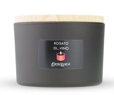 Aromatinė žvakė Erbolinea Candela In Vetro Rosato Di Vino ERBCANROSA, 140 g