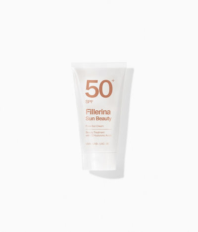 Fillerina Sun Beauty Facial Sun Cream - SPF 50+ with Fillerina® 12 Hyaluronic Acid Molecules 