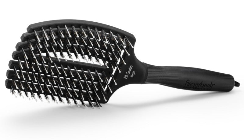 Lenktas šepetys plaukams Olivia Garden Fingerbrush Combo Large OG00653, skirtas plaukų džiovinimui