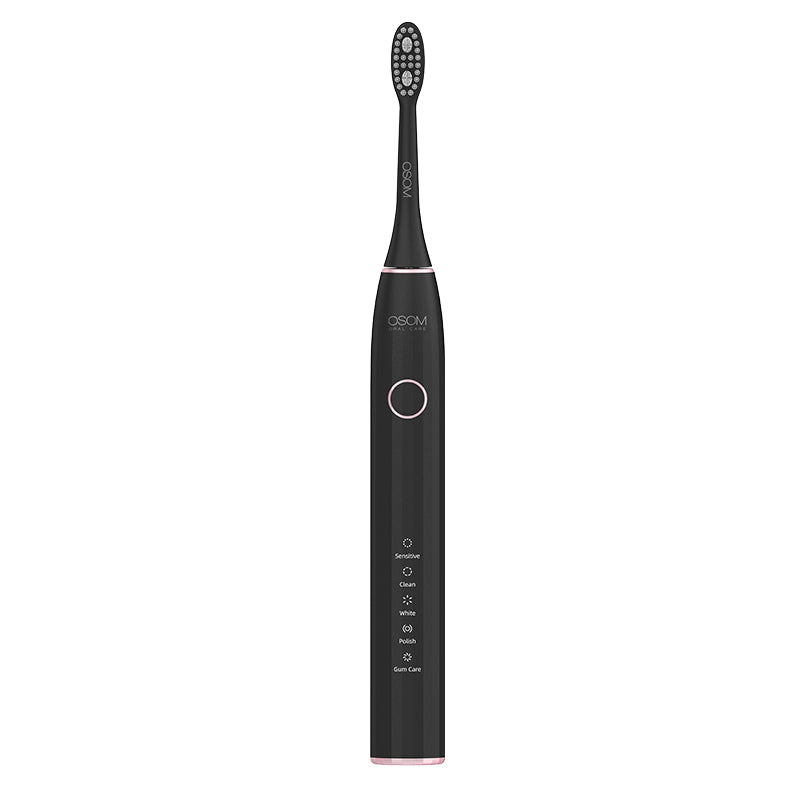 Аккумуляторная электрическая звуковая зубная щетка OSOM Oral Care Sonic Electric Toothbrush Black OSOMORALV10BL, черный цвет