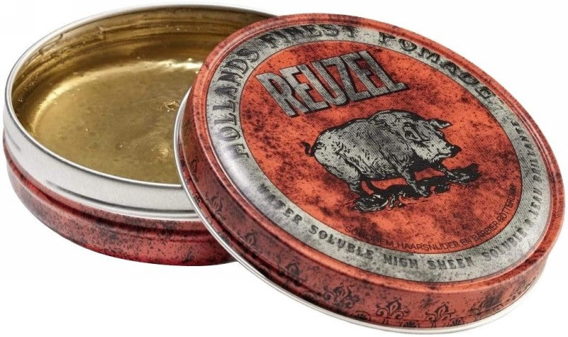 Pomada plaukų formavimui REUZEL Red Water Soluble High Sheen Pomade REU004, vidutinė fiksacija, intensyvus blizgesys, 35 g
