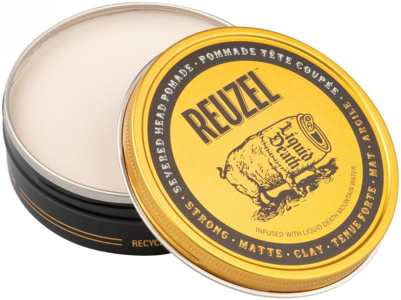 Pomada plaukų formavimui REUZEL Severed Head Clay Pomade Pig REU118, stipri fiksacija, be blizgesio, 95 g