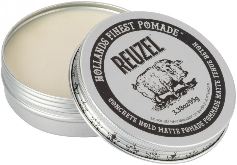 Pomada plaukų formavimui REUZEL Concrete Hold Matte Pomade REU200, itin stipri fiksacija, mažas blizgesys, 95 g