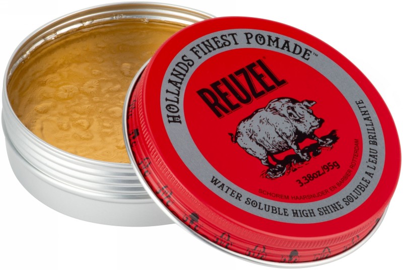 Pomada plaukų formavimui REUZEL Red Water Soluble High Sheen Pomade REU201, vidutinė fiksacija, intensyvus blizgesys, 95 g