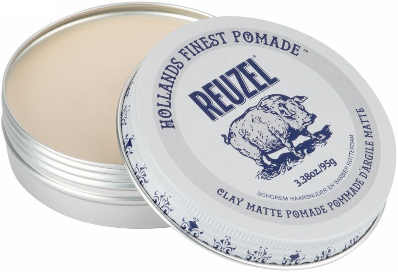 Pomada plaukų formavimui REUZEL Clay Matte Pomade REU233, vidutinė fiksacija, mažas blizgesys, 95 g
