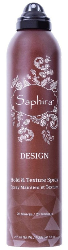Лак для волос Saphira Design Mineral Hold &amp; Texture Hair Spray SAFHTS2, с минералами Мертвого моря, 221 мл