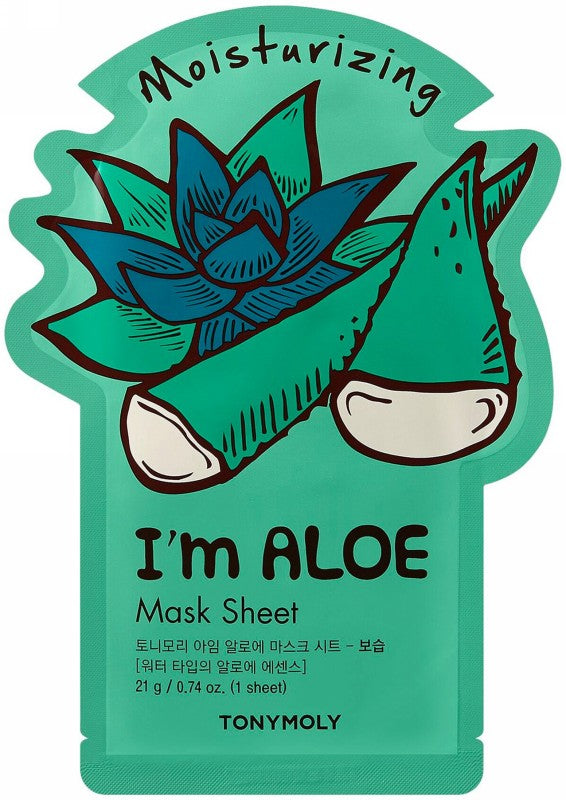 Veido kaukė TONYMOLY I´m Aloe Mask Sheet SS05036100, drėkinanti, 21 g