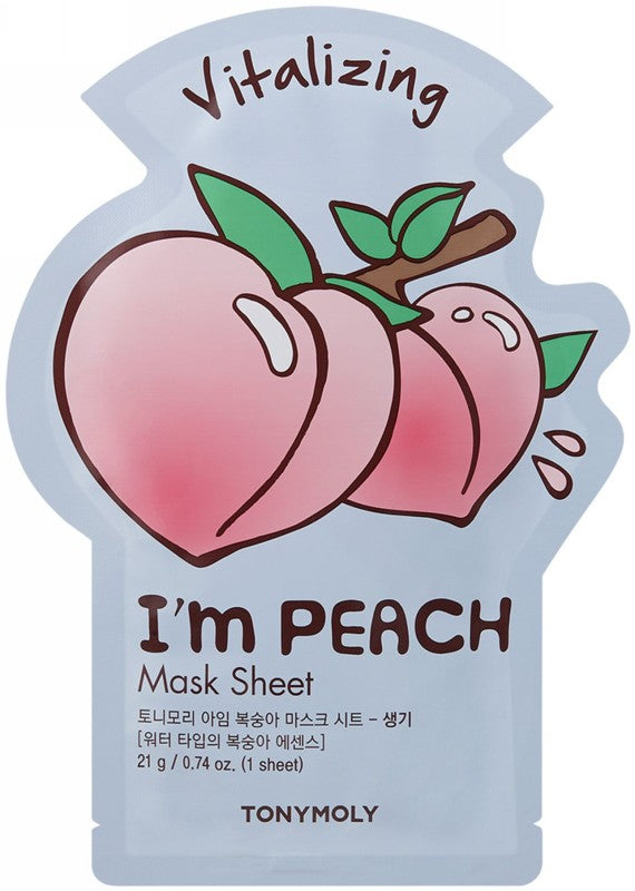 Veido kaukė TONYMOLY I´m Peach Mask Sheet TM00000728, atgaivinanti, 21 g