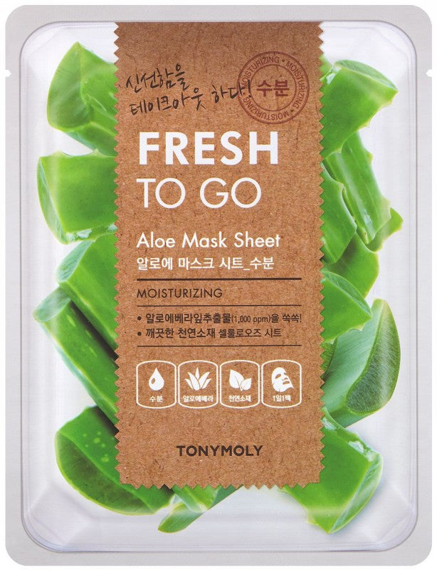 Veido kaukė TONYMOLY Fresh To Go Aloe Mask Sheet TM00002356, drėkinanti