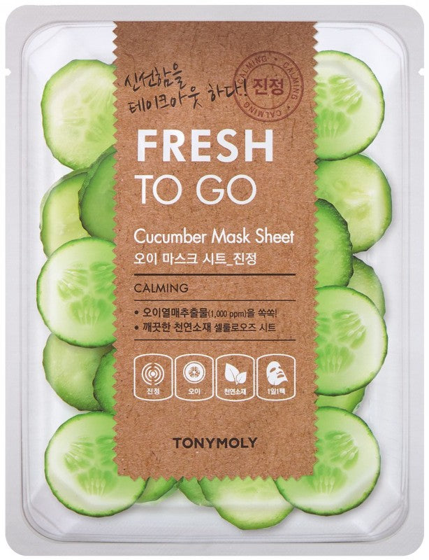 Veido kaukė TONYMOLY Fresh To Go Cucumber Mask Sheet TM00002359, raminanti