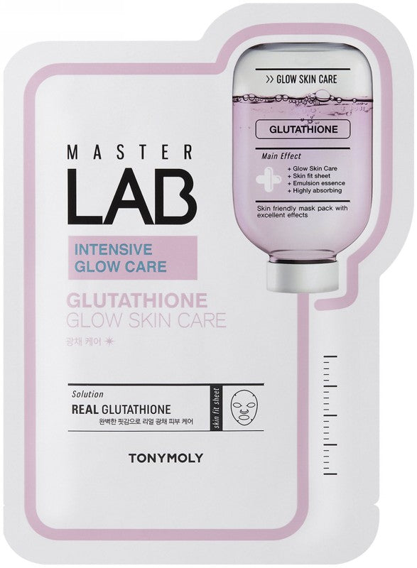 Veido kaukė TONYMOLY Master Lab Sheet Mask Gluthatione TM00005969, suteikianti spindesio, 19 g