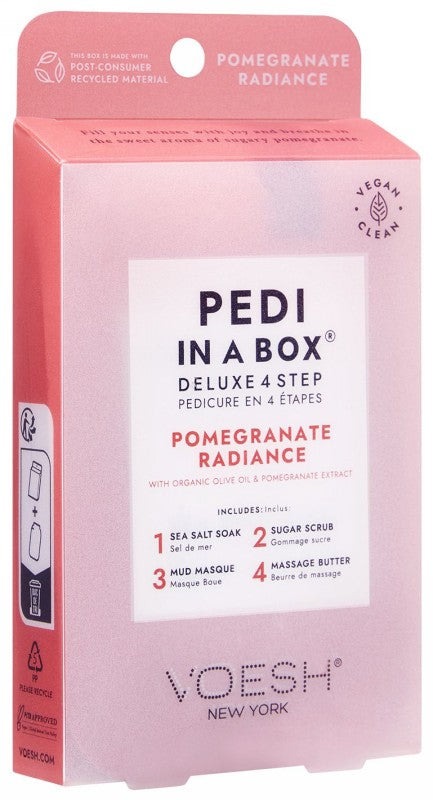 Procedūra kojoms Voesh Pedi In A Box 4 in 1 Pomegranate Radiance VPC208POM, su granatų ekstraktu