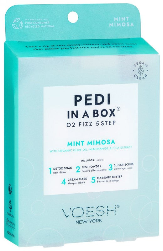 Procedūra kojoms Voesh Pedi In A Box O2 Fizz 5 in 1 Mint Mimosa VPC508MMS, mėtų ir citrinų kvapo