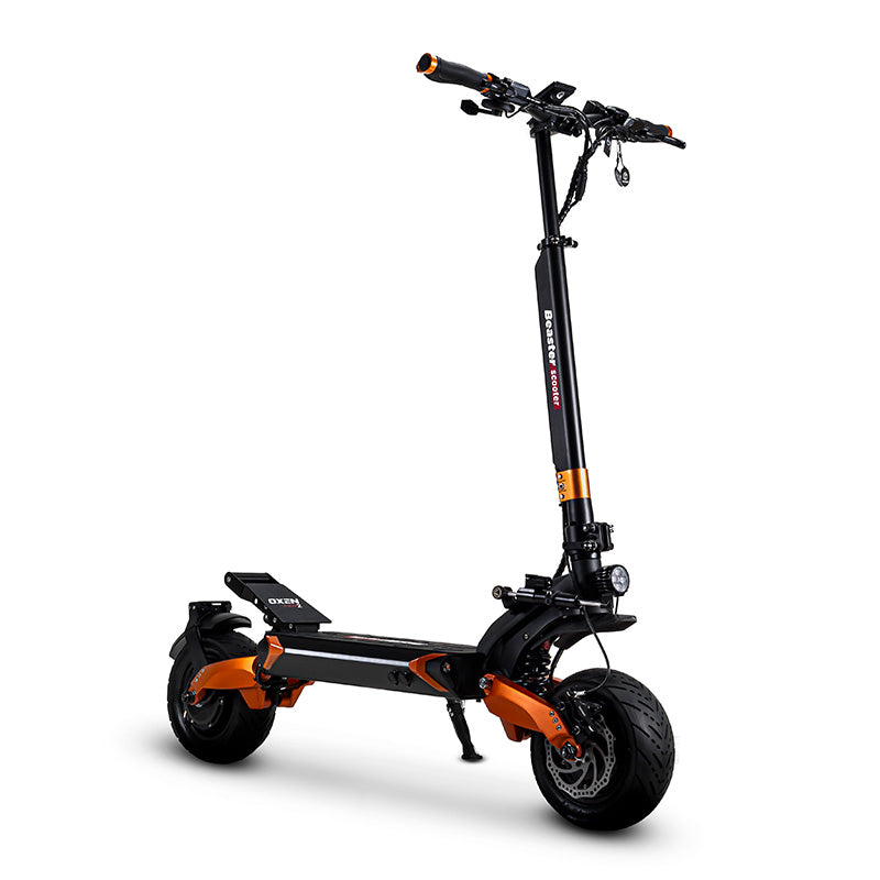 Elektrinis paspirtukas Beaster Scooter OXEN PRO2, 2x1500 W, 60 V, 28,8 Ah LG, plentinės padangos, skirtas bekelei