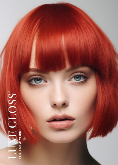 Dažanti-spindesio suteikianti kaukė plaukams ECRU Luxe Gloss Ruby Red ENYLGRR7, 200 ml