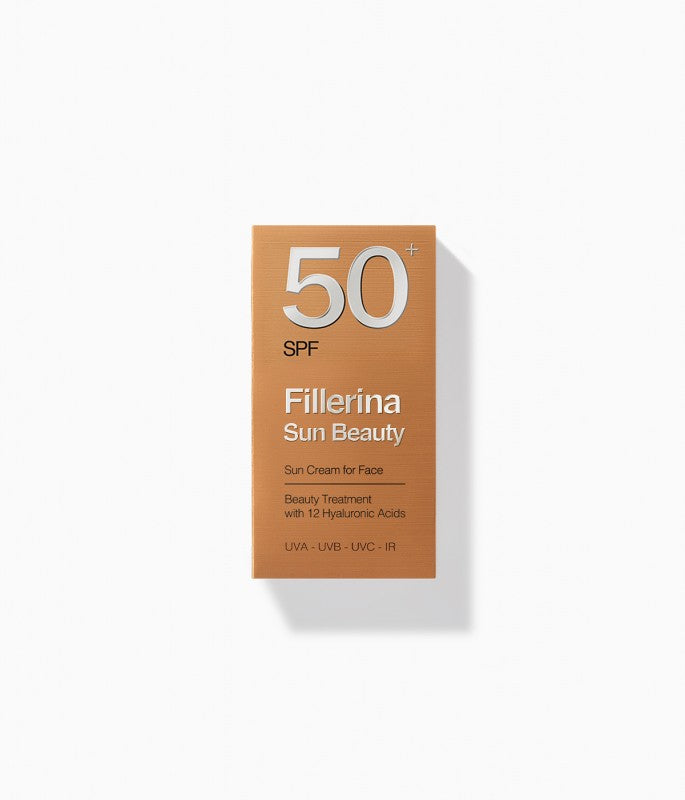 Солнцезащитный крем для лица Fillerina Sun Beauty - SPF 50+ с Fillerina® 12 молекулами гиалуроновой кислоты 
