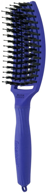 Curved hair brush Olivia Garden Fingerbrush Medium On The Road Again Blue Jeans OG01834
