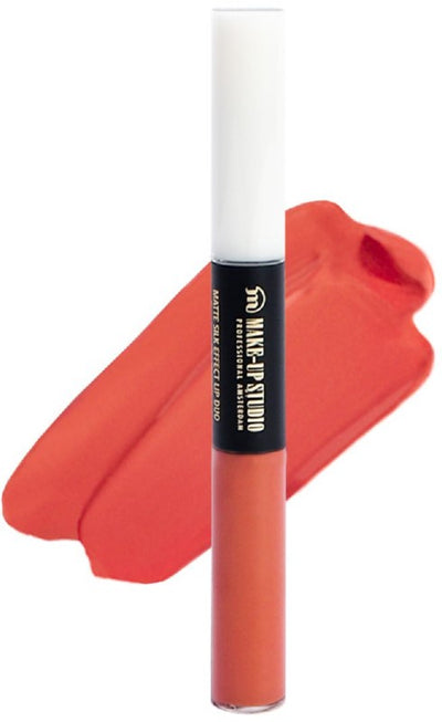 Matte lipstick Make Up Studio Matte Silk Effect Lip Duo Charming Coral PH10962CC, double-sided, 7.6 ml