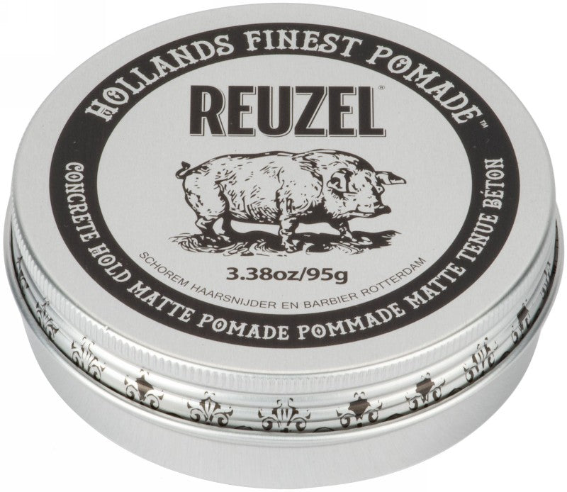 Pomada plaukų formavimui REUZEL Concrete Hold Matte Pomade REU200, itin stipri fiksacija, mažas blizgesys, 95 g
