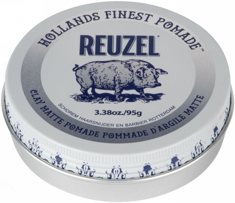 Pomada plaukų formavimui REUZEL Clay Matte Pomade REU233, vidutinė fiksacija, mažas blizgesys, 95 g