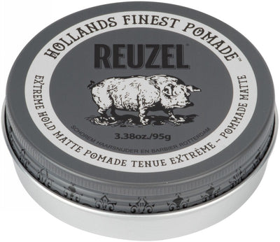 Pomada plaukų formavimui REUZEL Extreme Hold Matte Pomade REU246, itin stipri fiksacija, mažas blizgesys, 95 g