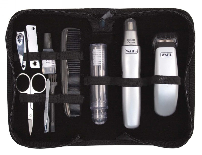 Дорожный набор для ухода за волосами WAHL Home Travel Kit WAH9962-1816, триммер для стрижки волос в носу, ножницы, маникюрно-педикюрный набор