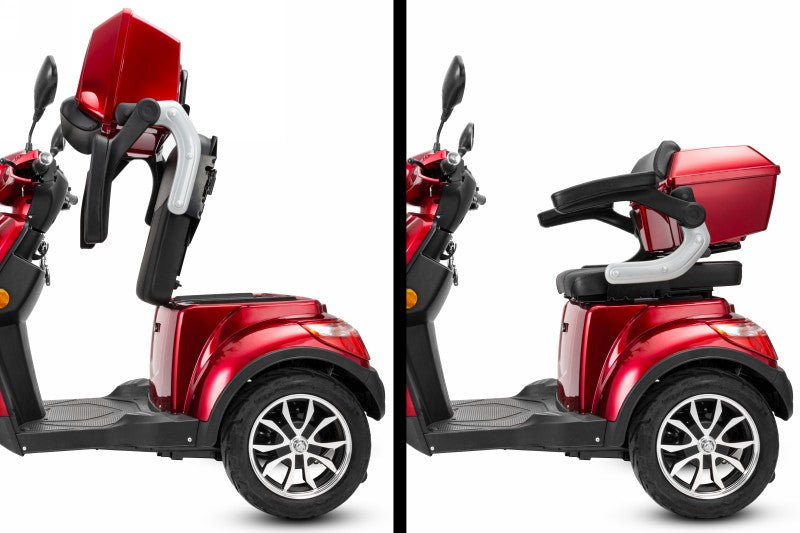 Elektrinis triratis motoroleris, BS998DS, raudonas