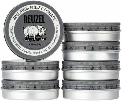 Pomada plaukų formavimui REUZEL Extreme Hold Matte Pomade REU246, itin stipri fiksacija, mažas blizgesys, 95 g