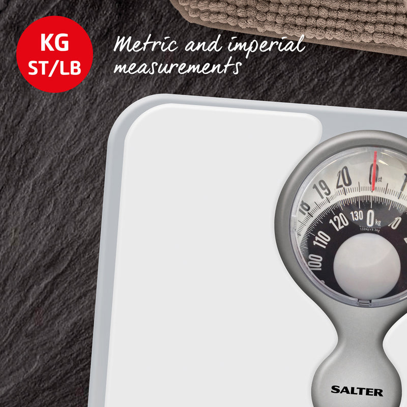 Salter 484 WHDRFEU16 Magnifying Lens Mechanical Bathroom Scale