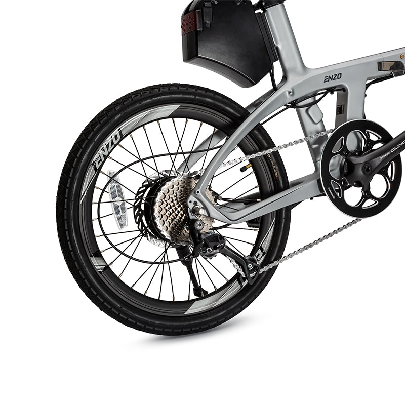 Sulankstomas elektrinis karboninio rėmo dviratis Beaster, BS126S, sidabrinis, 250 W