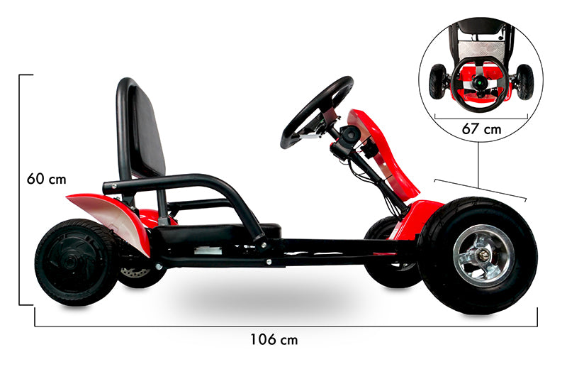 Elektrinis kartingas Beaster Scooter BS306, 2 x 250 W, 36 V, 8 Ah