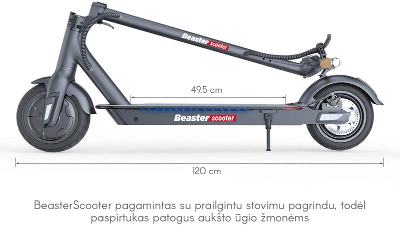 Elektrinis paspirtukas Beaster Scooter BS05W 350 W, 36 V, 8 Ah, baltas