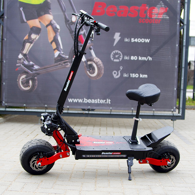 Elektrinis paspirtukas Beaster Scooter BS10, 2000 W, 60 V 26 Ah, hidrauliniai stabdžiai, skirtas bekelei